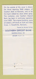 Matchbook Cover - Southern Deposit Bank Russellville KY 30 Strike