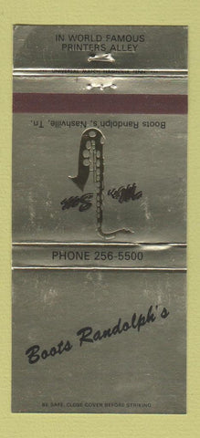 Matchbook Cover - Boots Randolph Nashville TN Music 30 Strike