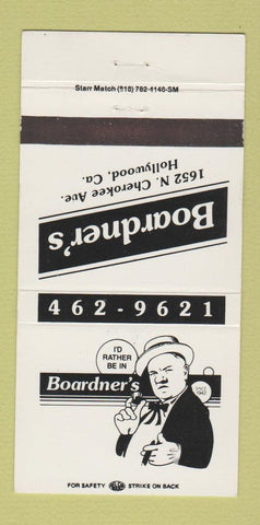Matchbook Cover - Boardner's Hollywood CA  30 Strike