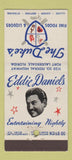 Matchbook Cover - Eddie Daniels The Duke's Fort Lauderdale FL 30 Stick