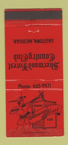 Matchbook Cover - Sherwood Forest Country Club Gagetown MI WORN 30 Strike