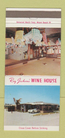 Matchbook Cover - Roy Jacksons' Wine House St Petersburg FL 30 Strike