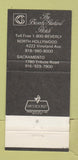 Matchbook Cover - Beverly Garland Hotels North Hollywood Sacramento CA 30 Strike
