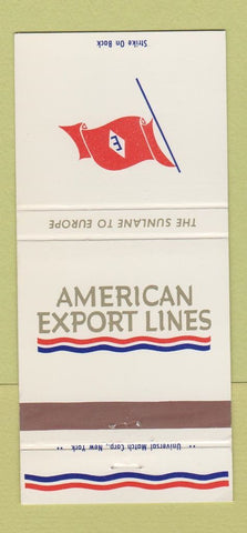 Matchbook Cover - American Export Lines Shipping 30 Strike