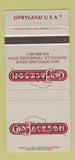 Matchbook Cover - Gen Jackson Nashville TN Opryland 30 Strike