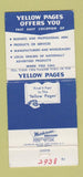 Matchbook Cover - Yellow Pages Phone Book Bell Telephone PA 30 Strike