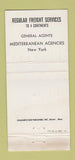 Matchbook Cover - Zim Lines Freight Cruise WEAR 30 Strike
