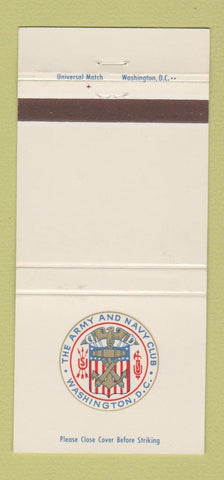 Matchbook Cover - Army and Navy Club Washington DC 30 Strike