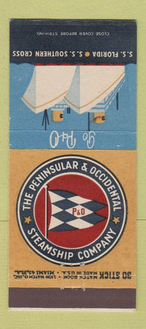 Matchbook Cover - Peninsular & Occidental Steamship  30 Stick