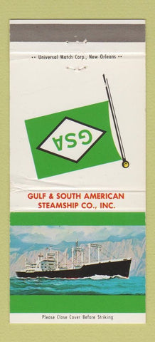 Matchbook Cover - Gulf & South American Steamship New Orleans LA 30 Strike