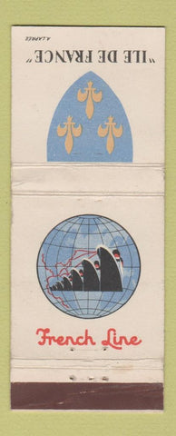 Matchbook Cover - French Cruise Lines Ile De France