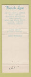 Matchbook Cover - French Cruise Lines Ile De France