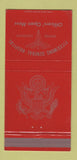 Matchbook Cover - Fitzsimons General Hospital Military Denver Colorado 30 Strike