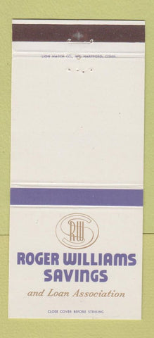 Matchbook Cover - Roger Williams Savings Loan Providence Rumford RI 30 Strike