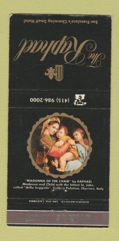 Matchbook Cover - Raphael Hotel San Francisco Chicago Kansas City 30 Strike