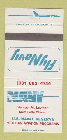 Matchbook Cover - US Naval Reserve Veterans Programs Samuel Leviner 30 Strike