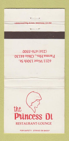 Matchbook Cover - Princess Di Restaurant Parma Heights OH WEAR 30 Strike