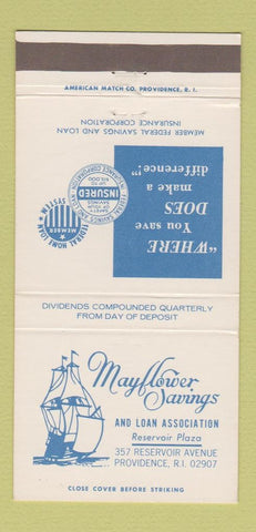 Matchbook Cover - Mayflower Savings and Loan Providence RI 30 Strike