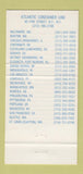 Matchbook Cover - Atlantic Container Line Shipping 30 Strike