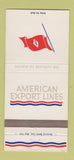 Matchbook Cover - American Export Lines Shipping #1 30 Strike