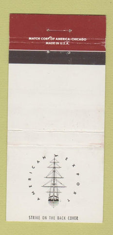 Matchbook Cover - American Export Lines Cruise #2 WEAR 30 Strike