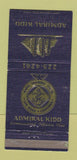 Matchbook Cover - Admiral Kidd Officers Mess San Diego CA Navy 30 Strike