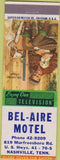 Matchbook Cover - Bel Aire Motel Nashville TN