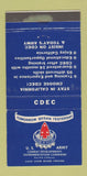 Matchbook Cover - US Army Combat Developments Fort Ord CA WEAR 30 Strike