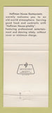 Matchbook Cover - Hoffman House Restaurants 30 Strike