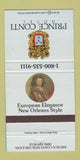 Matchbook Cover - Prince Conti Hotel New Orleans LA 30 Strike