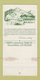 Matchbook Cover - Lawrence Welk Village Golf Escondido CA WEAR 30 Strike