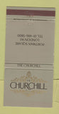Matchbook Cover - The Churchill Portman Square London UK WEAR 30 Strike