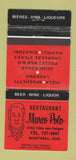 Matchbook Cover - Restaurant Marco Polo Montreal QC WEAR 30 Strike