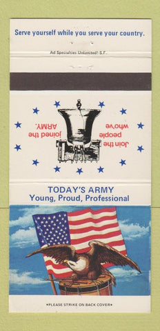 Matchbook Cover - US Army Recruiting  30 Strike