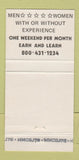Matchbook Cover - US Army Reserve Recruiting Sacramento CA 30 Strike