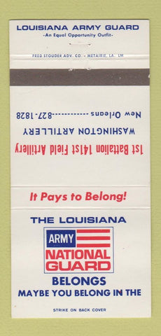 Matchbook Cover - US Army National Guard New Orleans LA recruiting 30 Strike