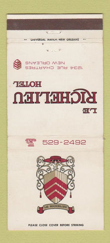 Matchbook Cover - Le Richelieu Hotel New Orleans LA 30 Strike