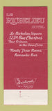 Matchbook Cover - Le Richelieu Hotel New Orleans LA 30 Strike
