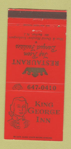 Matchbook Cover - King George Inn Mount Bethel NJ 30 Strike