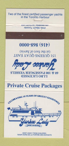 Matchbook Cover - Yankee Lady Toronto ON Cruise WEAR 30 Strike