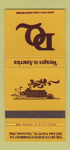 Matchbook Cover - Delta Queen Steamboat Cincinnati OH 30 Strike
