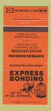 Matchbook Cover - Express Bonding Bail Dallas TX Monopoly 30 Strike