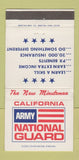 Matchbook Cover - Army National Guard CA Recruiting Sacramento 30 Strike