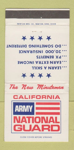 Matchbook Cover - Army National Guard CA Recruiting Sacramento 30 Strike