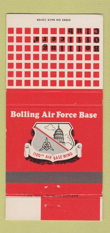 Matchbook Cover - Bolling Air Force Base Washington DC 30 Strike