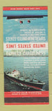 Matchbook Cover - United States Lines Shipping 30 Strike