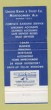 Matchbook Cover - Union Bank and Trust Montgomery AL 30 Strike