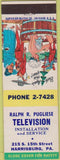 Matchbook Cover - Pugliese TV Harrisburg PA hillbilly