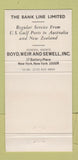 Matchbook Cover - Bank Line Freight  30 Strike