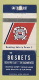 Matchbook Cover - US Coast Guard Bosdets Boating Safety WORN 30 Strike